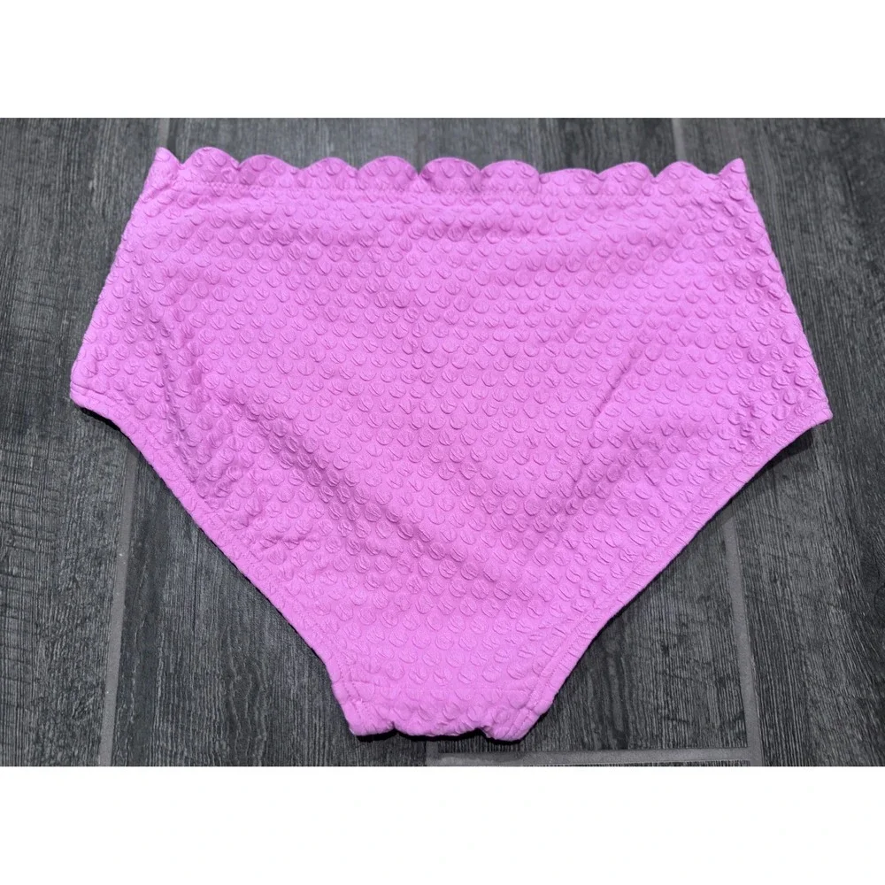 Kate Spade New York Women's‎ Core Scalloped High-Waist Bikini Bottom Pink Medium